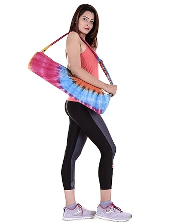 Handicraft-Palace Multi-Color Tie Dye Mandala Yoga Sport Bag Gym Picnic Bag Fitness Carrier Bag with Shoulder Adjustable Strap for Male/Female