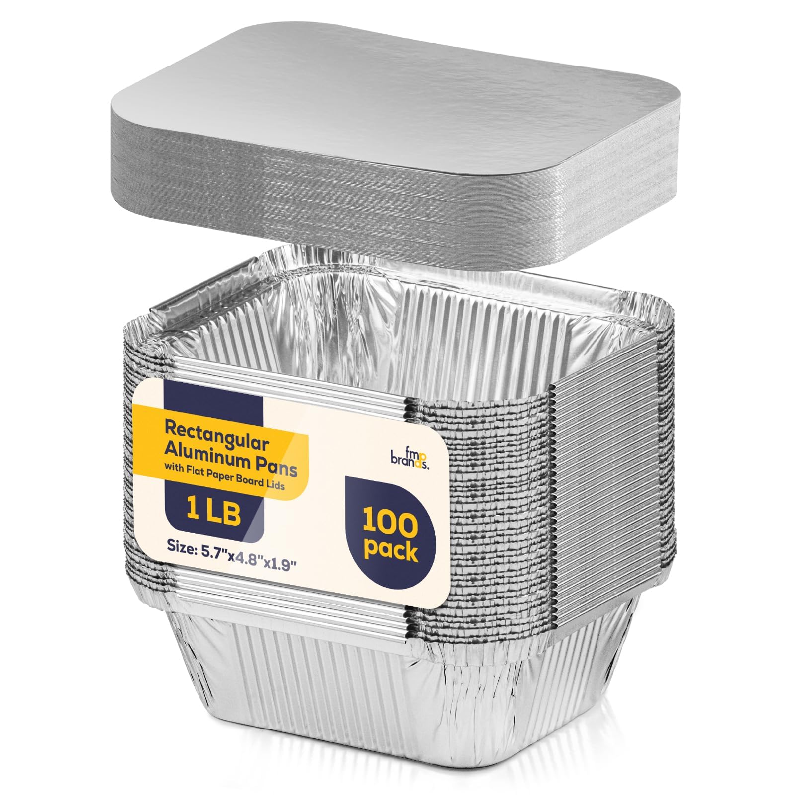 Amazon.com: Fit Meal Prep 100 Pack 1 lb Small Aluminum Foil Pans
