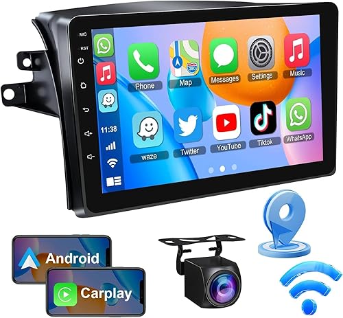 Android 13 Radio estéreo para automóvil para Toyota Sienna 2004-2010, Carplay inalámbrico y Android Auto con 4G+64G soporte BluetoothControl de