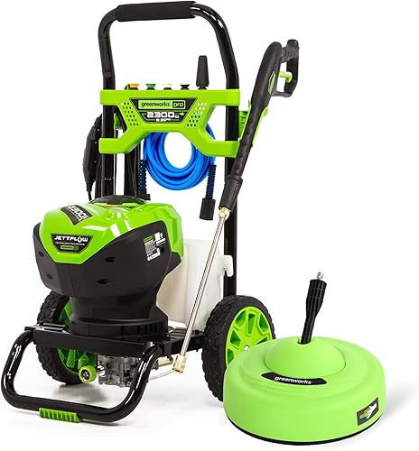 Greenworks Pro 2300 Max PSI Lavadora de presión eléctrica sin escobillas y limpiador de superficies