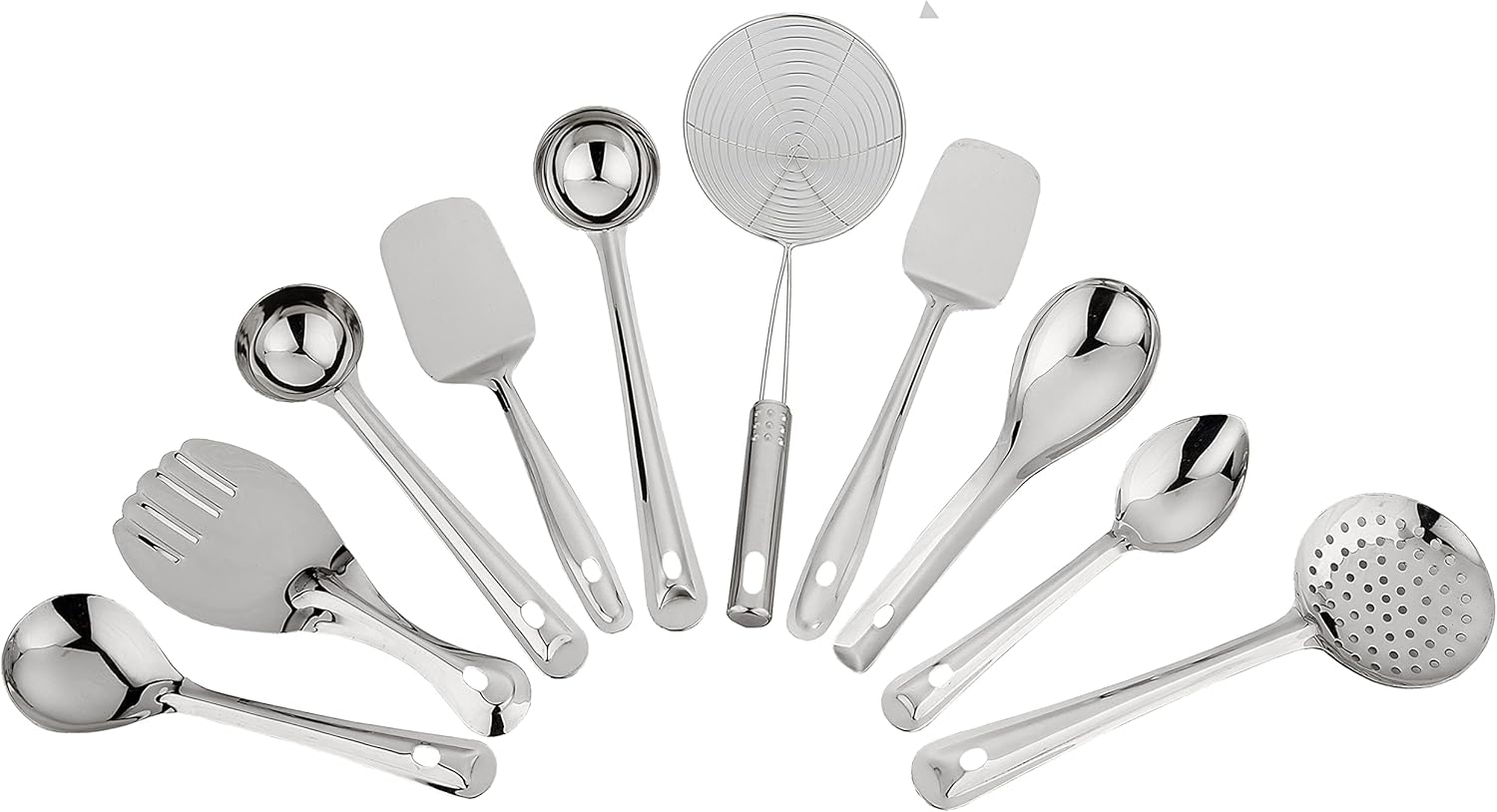 SPRINGWAY - Brand of Happiness | Stainless Steel Chef Choice Cooking & Serving Spoon (Set of 10)
