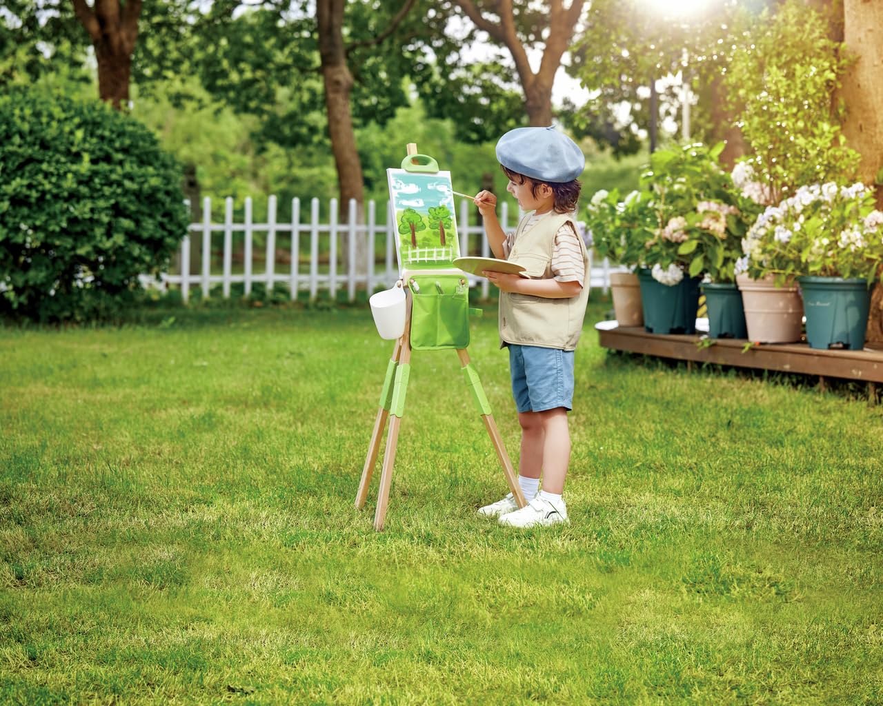 Hape Cavalletto Portatile in Bambù – Creatività Ovunque