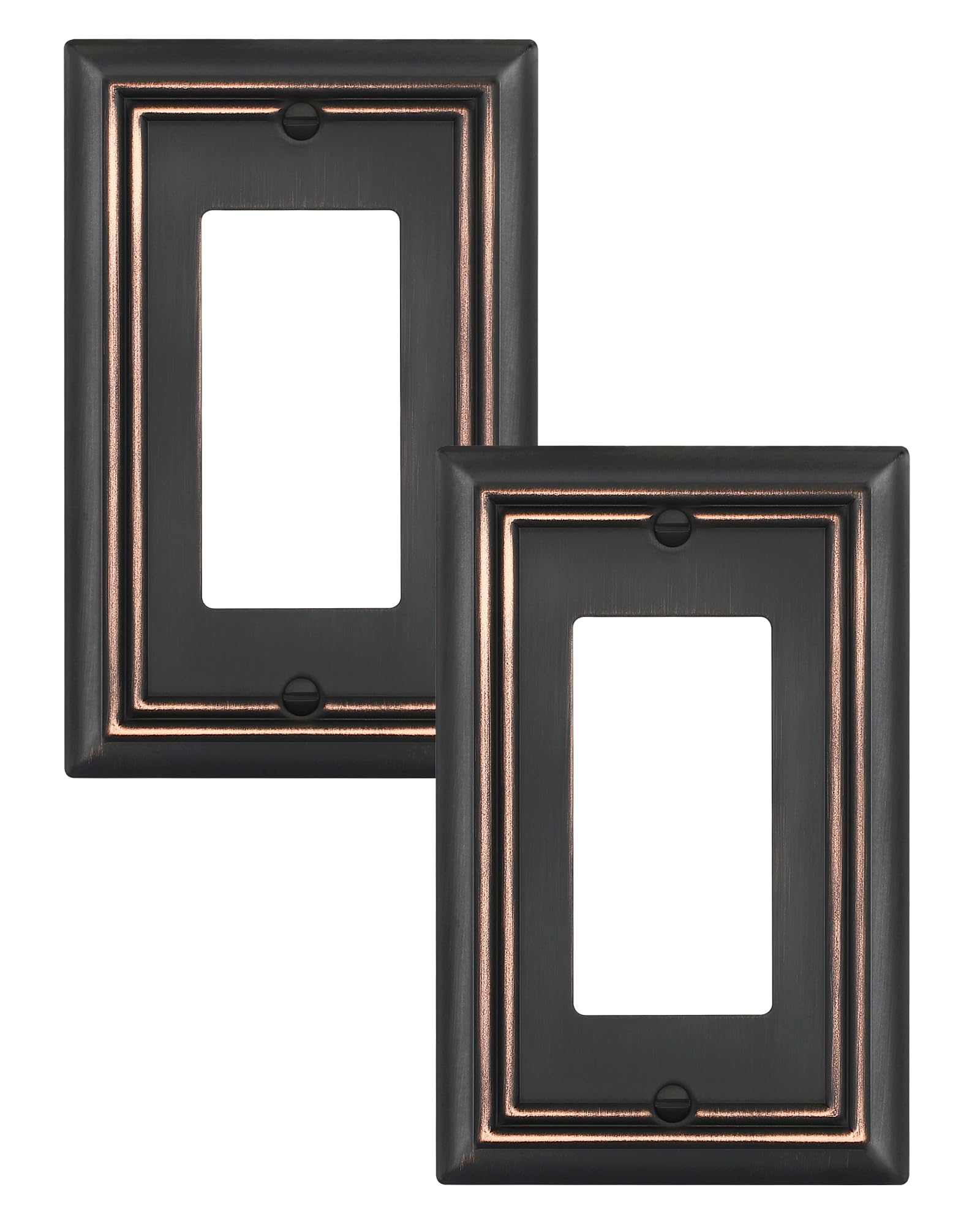 Cubiertas de enchufe decorativas DEWENWILS de bronce envejecido 4.9x3.15