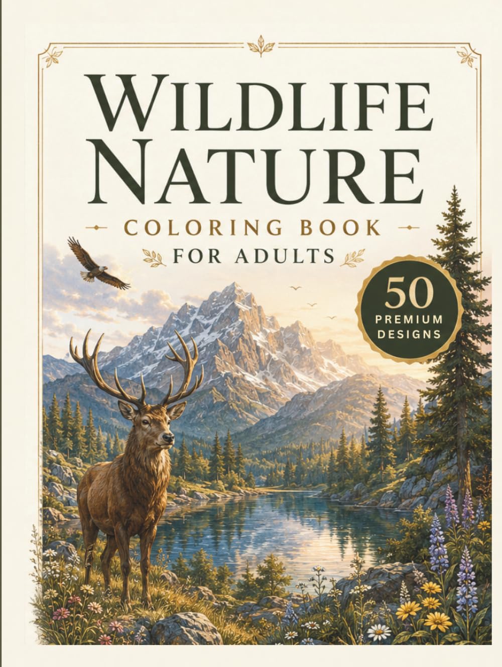 Wildlife Nature Coloring Book for Adults: SubtitleScenic forest, mountain, lake, and animal pages for peaceful nature-inspired relaxation (MeeTHan Sky Relaxation Coloring Collection)