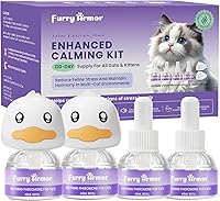 Vista 1 de Cat Calming Diffuser Kit (2 Diffusers + 4 Refills) – Pheromone Behavior Support for Scratching, Peeing, Meowing, Hiding, Urine Marking & Aggression
