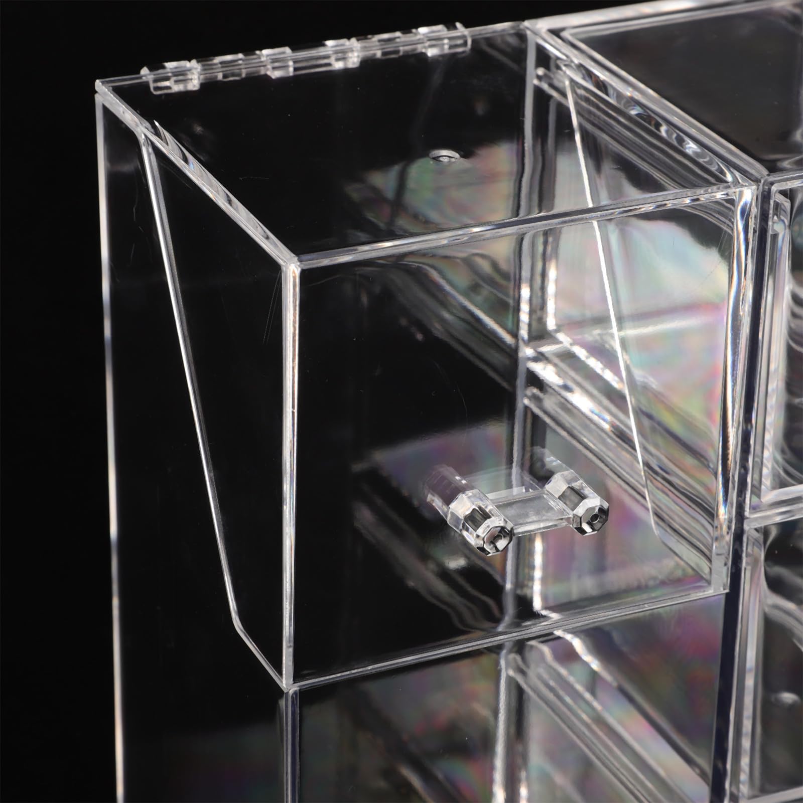 Porta Brochas de Maquillaje Transparente de Acetato con Apertura Grande y Tapa para Escritorio Soporte Multiusos para Pinceles Lápices Brochas y Utensilios Cosméticos para Hogar