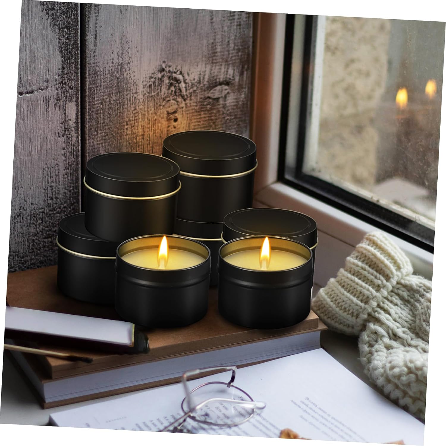 Alipis 24pcs Candle Storage Jars Elegant Round Tinplate Containers for Scented Candles Versatile Use for Home and Storage and Stylish