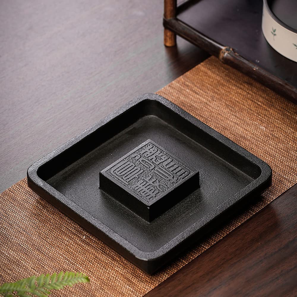 Bandeja de té Simple for el hogar, Bandeja for Servir té, Juego de té casero de Piedra de 18cm, Soporte for Mesa de té, Bandeja de té for Ceremonia de té, Juego de té Kung Fu