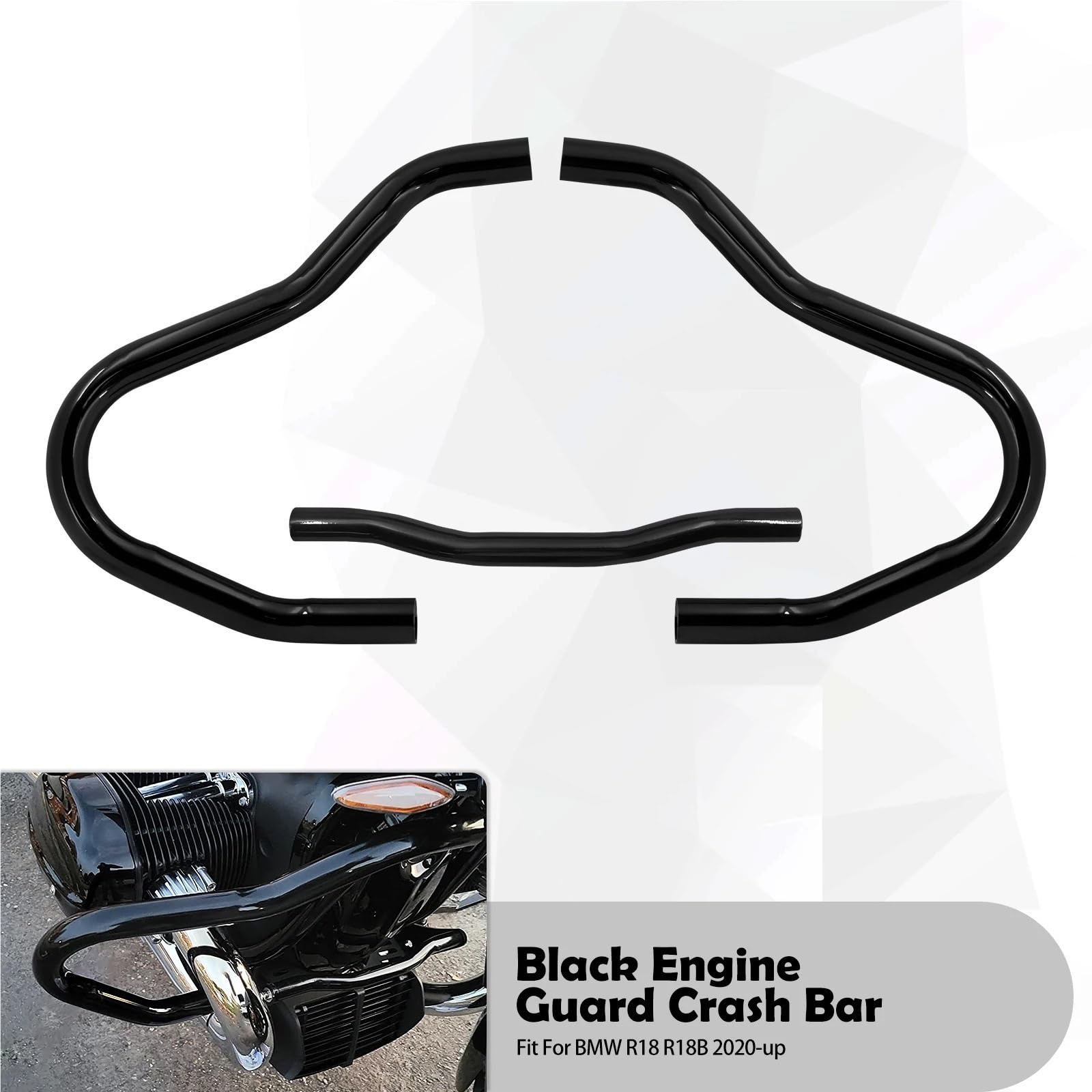motocykla zderzak bloków zderzaka Osłona silnika motocykla Crash Bar Ochraniacz owiewki Zderzak Rama Stunt Cage Pasuje do BMW R18 R18B 2020-2022 2023(Black Bumper)