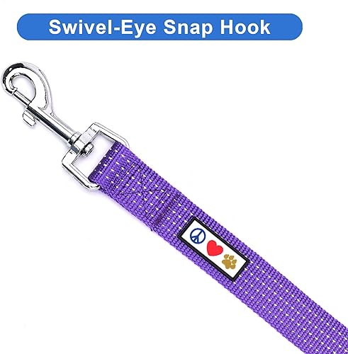 Miniatura 4 de Pawtitas correa para mascotascachorro de ft reflectante de perro con collar y arnés de juego que se venden por separado., Púrpura