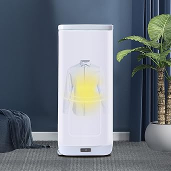 Portable Clothes Dryer, 110V 850W Electric Mini Quick Drying Clothes Machine, Folding Wardrobe Dryer with One Shelf for Apartment, RV, or Other Compact Space, 21 * 14 * 50 Inch