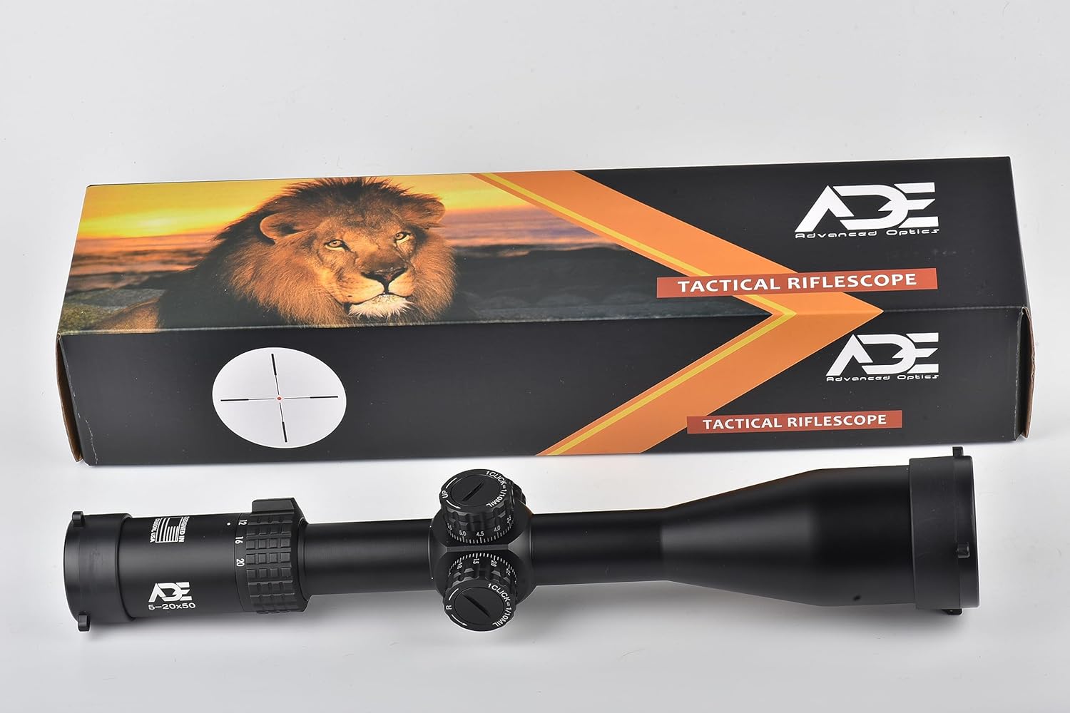 Ade Advanced Optics ProZoom 5-20X50 Second Focal Plane Riflescopes with Scope Mounts and Throw Lever Included