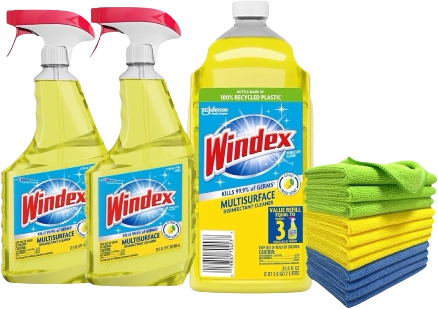 Windex MultiSurface cleaner, 2Pack 23OZ Spray Bottles and