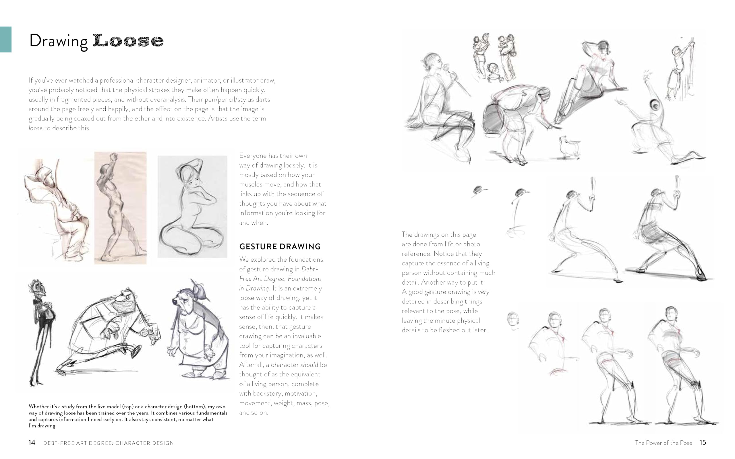 Debt-Free Art Degree: Character Design: The Affordable Way to Learn Professional Skills - Includes QR Codes to Online Tutorials