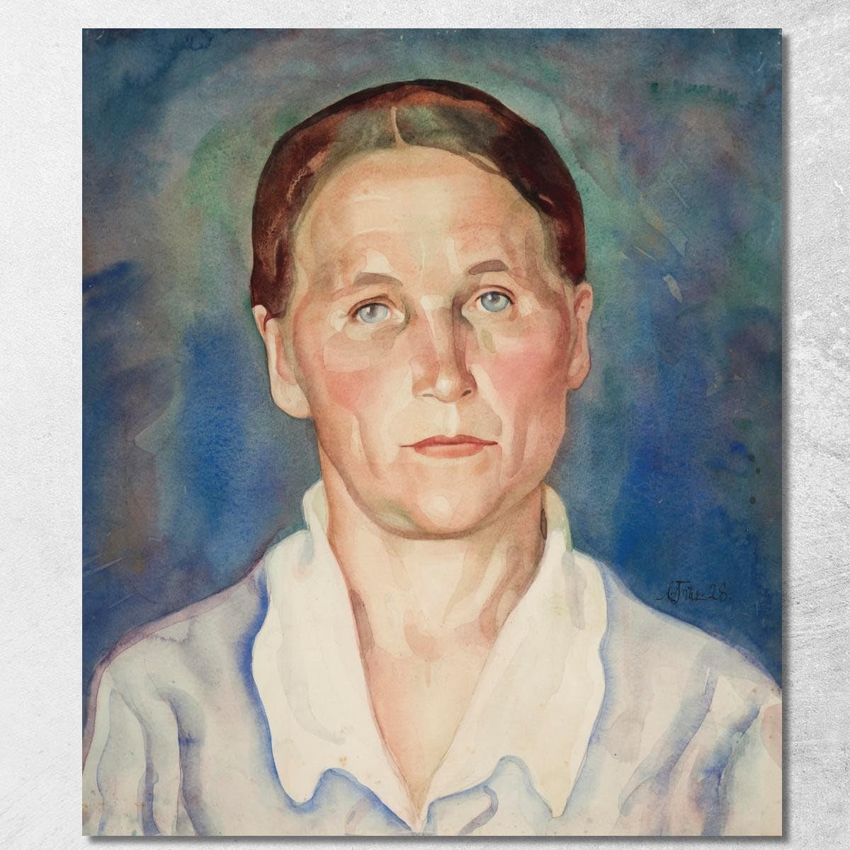 Portrait d'une femme Nikolai Triik tableau à offrir cadeau culturel unique