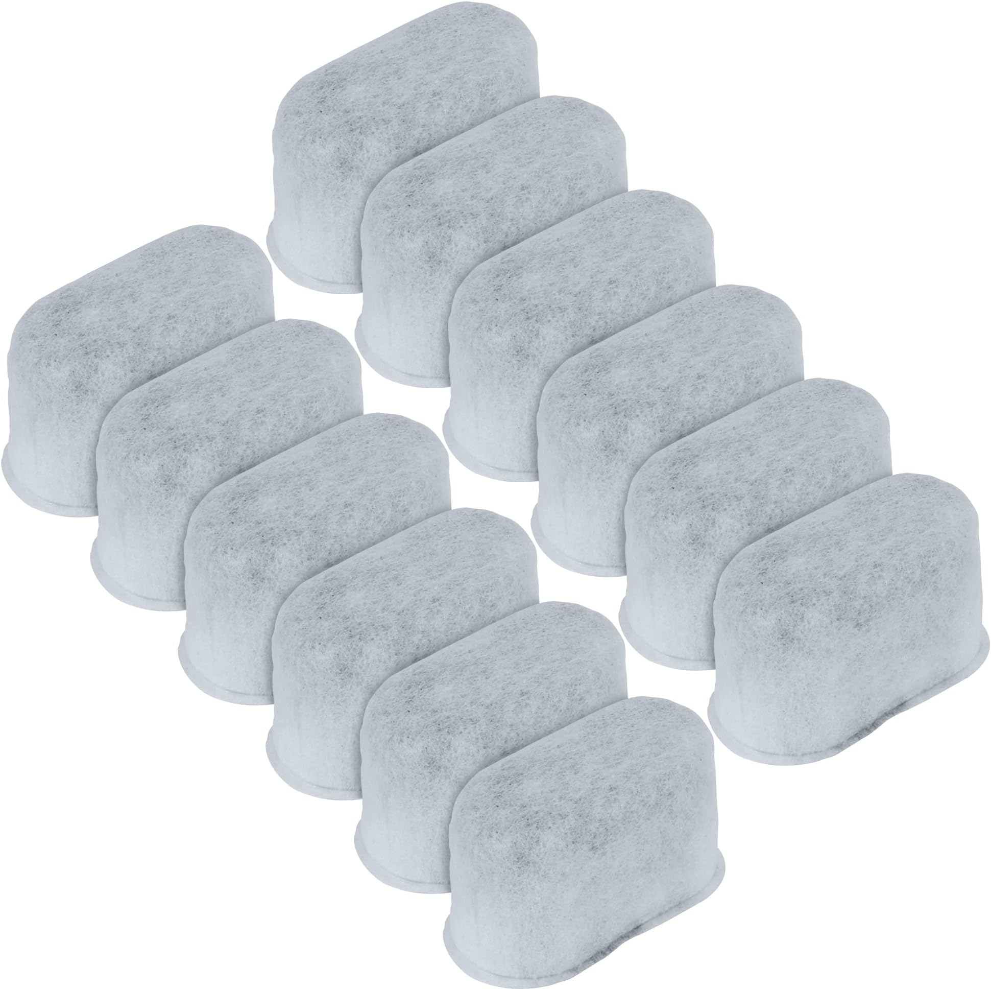 Koolatron 12 Pieces Activated Charcoal Water Filters Compatible with Breville Russell Hobbs Cuisinart Yabano Delonghi Kenmore Filter Coffee Machines Universal Fit Replacement Cartridges Coffee Makers