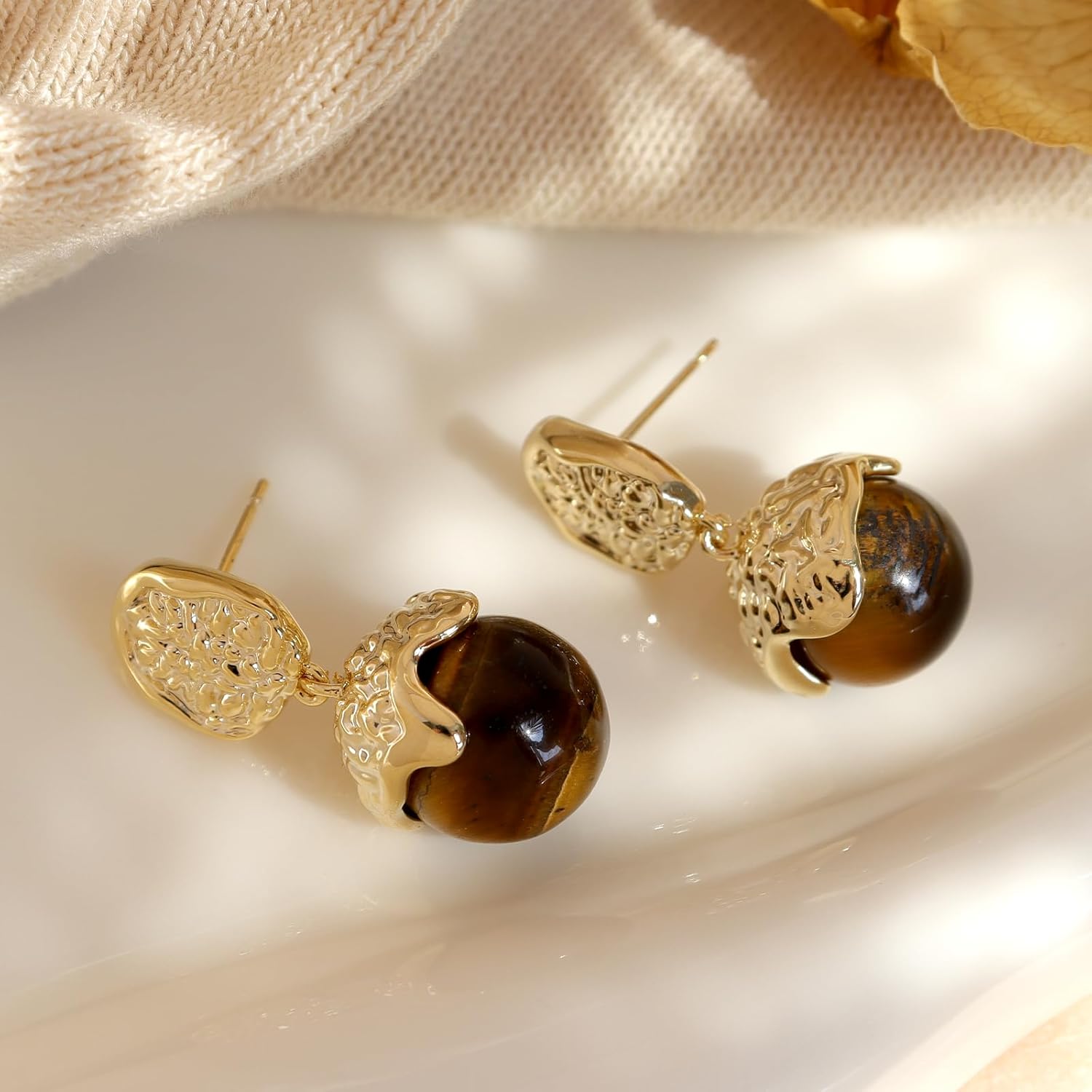 Jean Beau Trendy Drop Stud Earrings for Women, Statement Dangling Earing Gold Plated Sterling Silver Wedding Prom Birthday party Fashion Jewelry Gift - Image 5