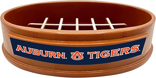 Miniatura 300 de NCAA Super-Bowl Iowa Hawkeyes - Cuenco para perros de alimentación lenta con diseño de fútbol para una digestión saludable. Cuenco antideslizante