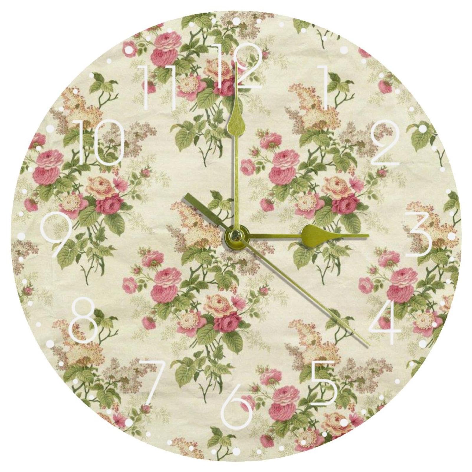 Horloge murale à piles sans tic-tac ronde en acrylique pour maison cuisine et bureau