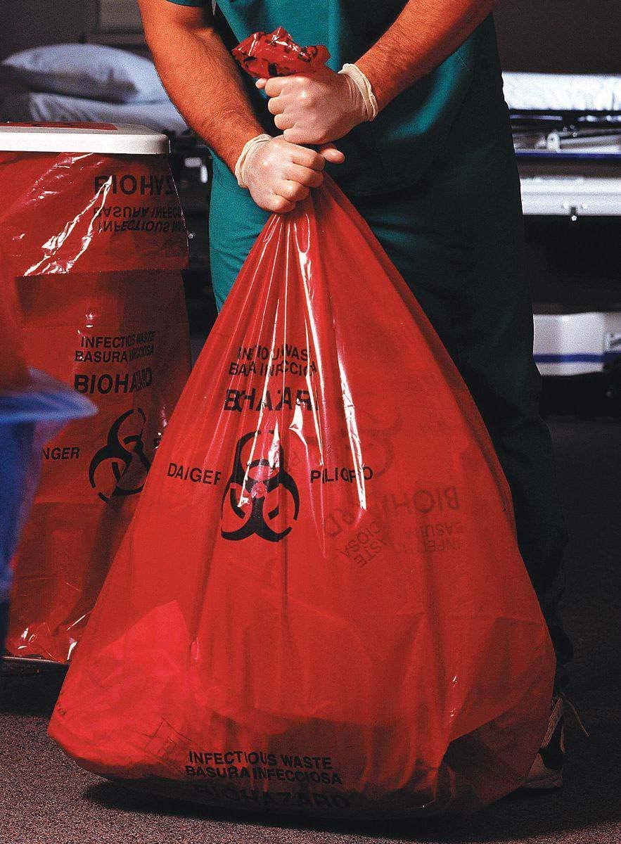 Biohazard Waste Bags - Red, Blue, Yellow (30 Pack) -2