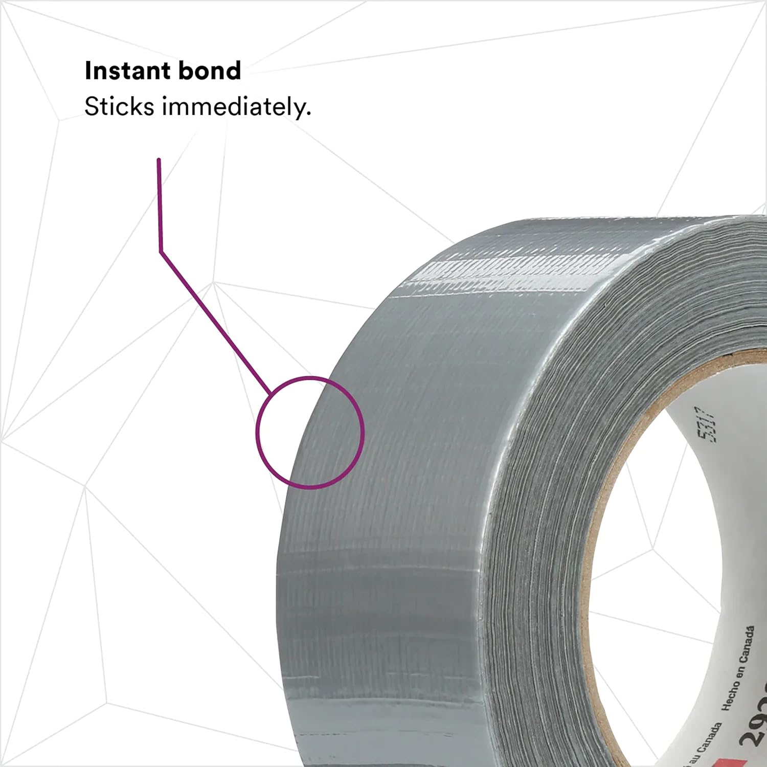 3M General Use Duct Tape 2929, Silver, 1.88 in x 50 yd, 5.5 mil, Individually Wrapped Conveniently Packaged