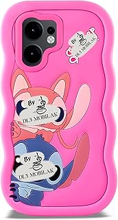 Dl3 Mobilak Case for Oppo Reno13 F/Reno 13F, Cute 3D Cartoon Character Design, Kawaii Silicone Soft Shockproof Cover for Girls, Boys, Women & Teens – Fun, Cool & Protective Phone Case - Hot Pink