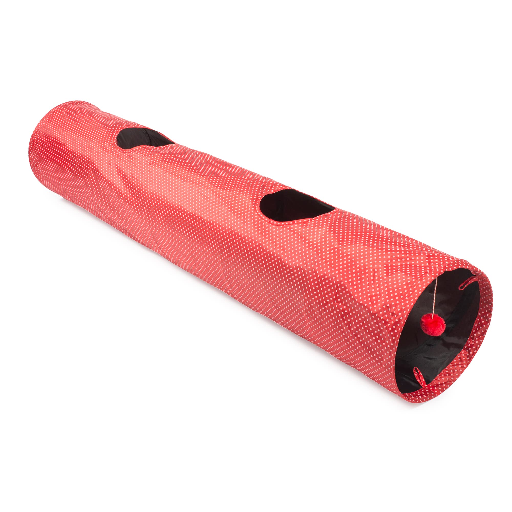 Ancol Red Polka Dot Cat Tunnel