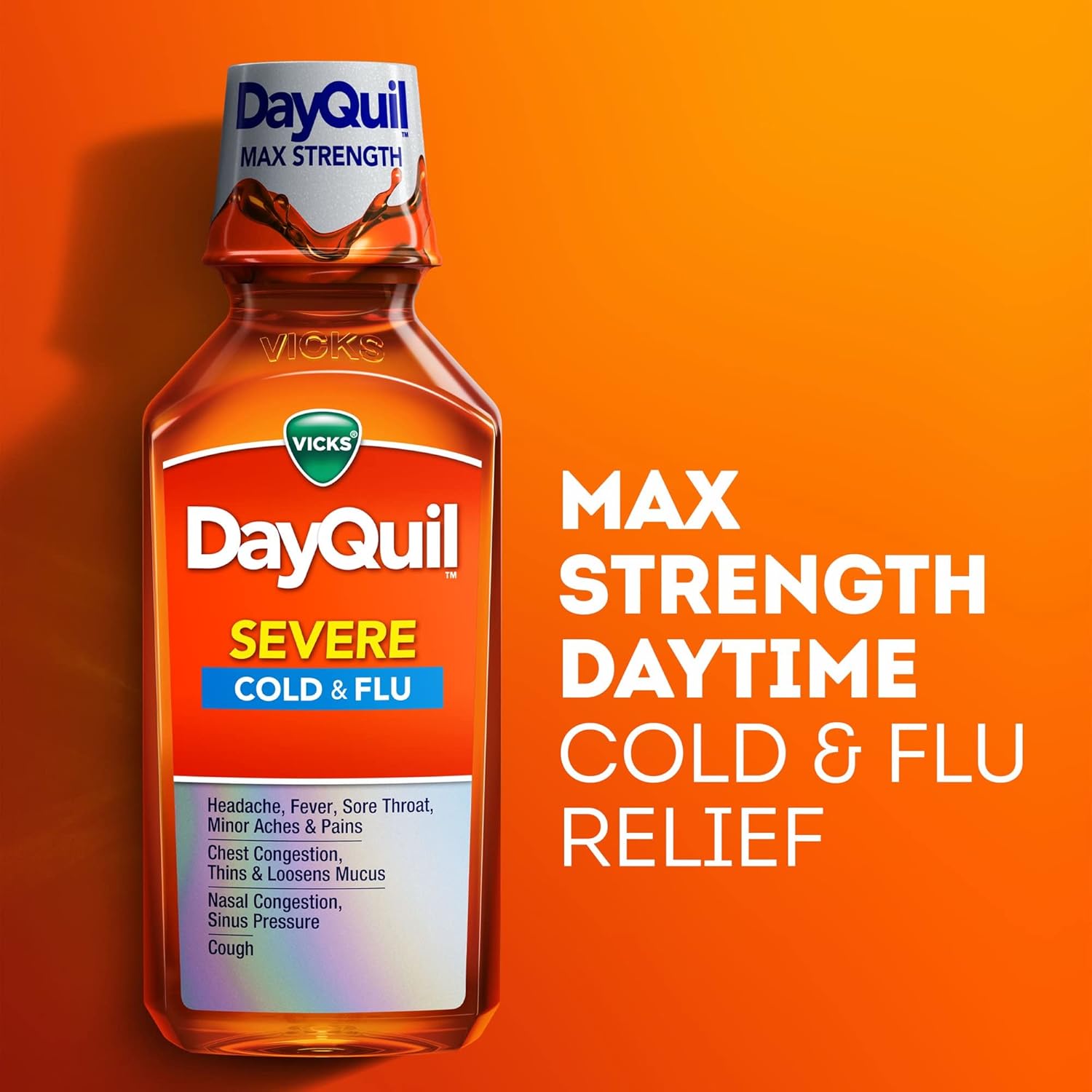 Vicks DayQuil Non-Drowsy Cough Suppressant 12 oz (Pack of 6)