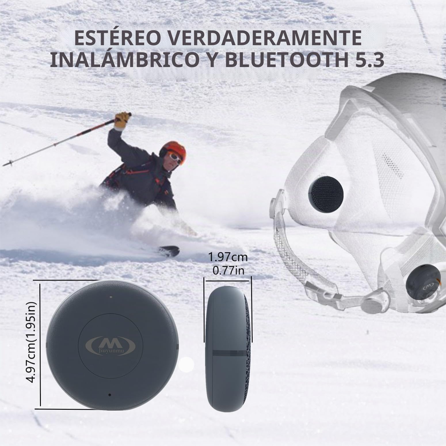 Altavoces para deportes al aire libre Ski/para cascos de bicicleta - Altavoces True Wireless Bluetooth 5.3 para cascos para esquí, snowboard, ciclismo de montaña y escalada