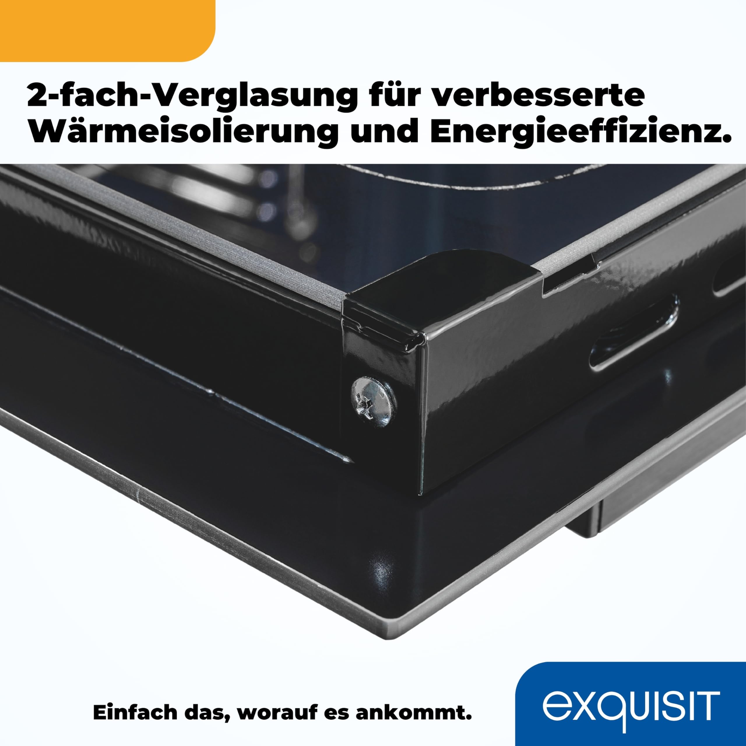 Exquisit Einbauherdset EHE256-U-020-Set schwarz | 59 l Garraumvolumen | 5 Backofenprogramme | Energieklasse A | Kochfeld mit Rahmen