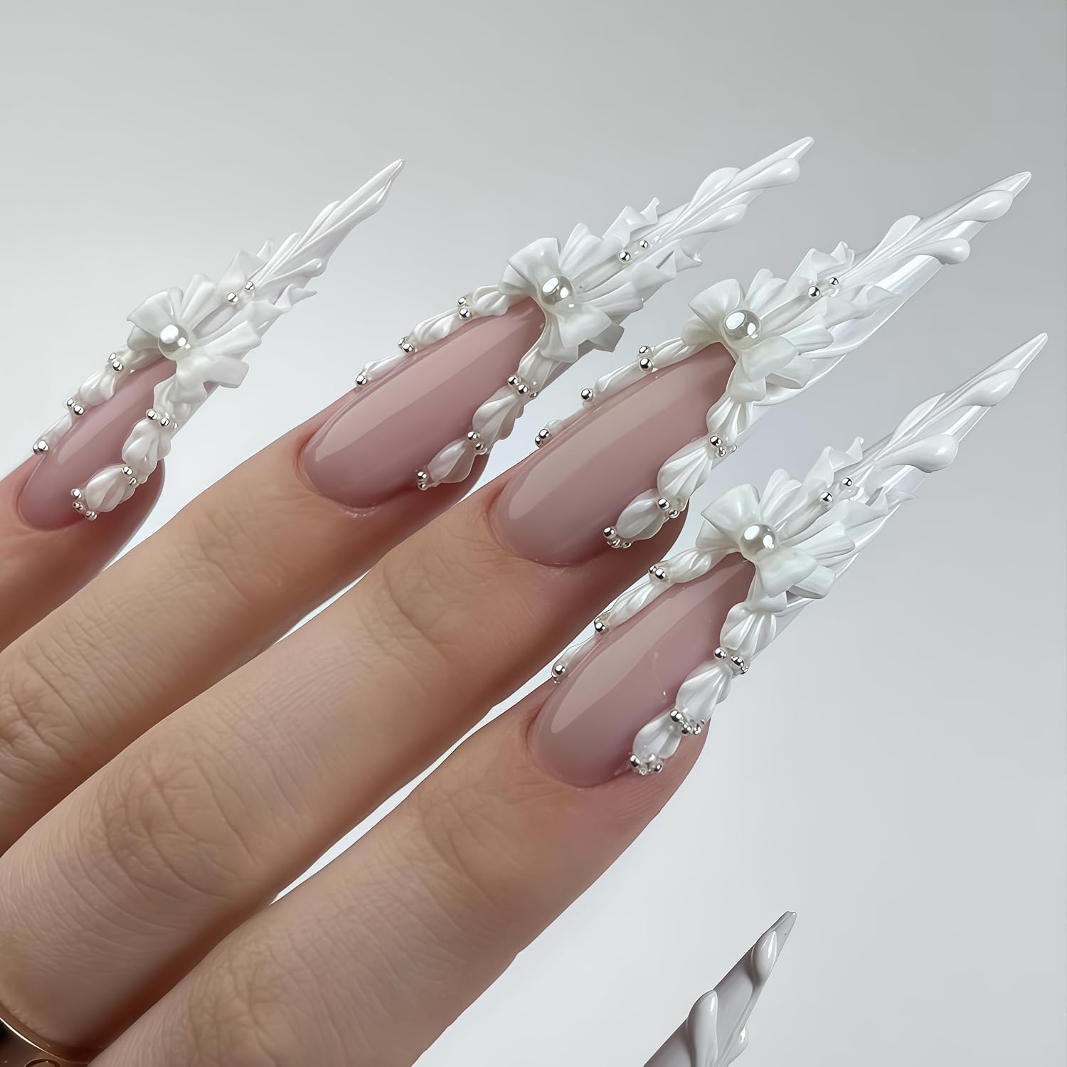 Bow Nail Mold Silicone Tools Nails Art Resin Molds for Accessories Supplies