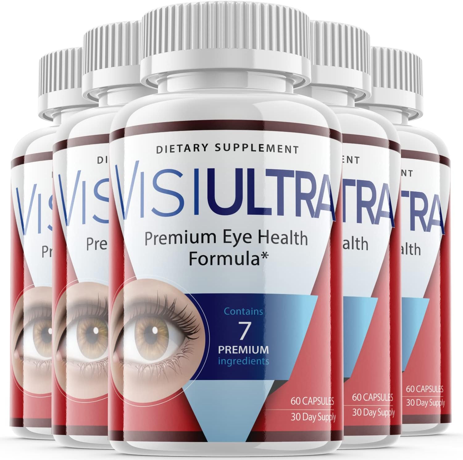 Visiultra Premium Eye Health Formula - Visi Ultra Advanced Formula Vision Supplement - Visiultra Vision Supplement Pills (5 Pack)