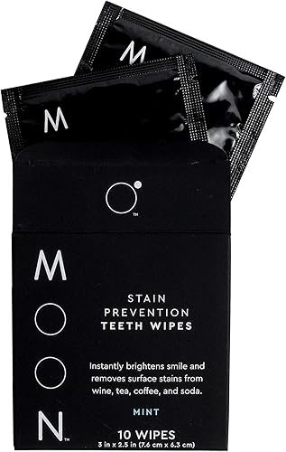 Miniatura 8 de MOON Toallitas quitamanchas de dientes, combate las manchas superficiales del café, vino y refrescos, toallitas de dientes de un solo uso para