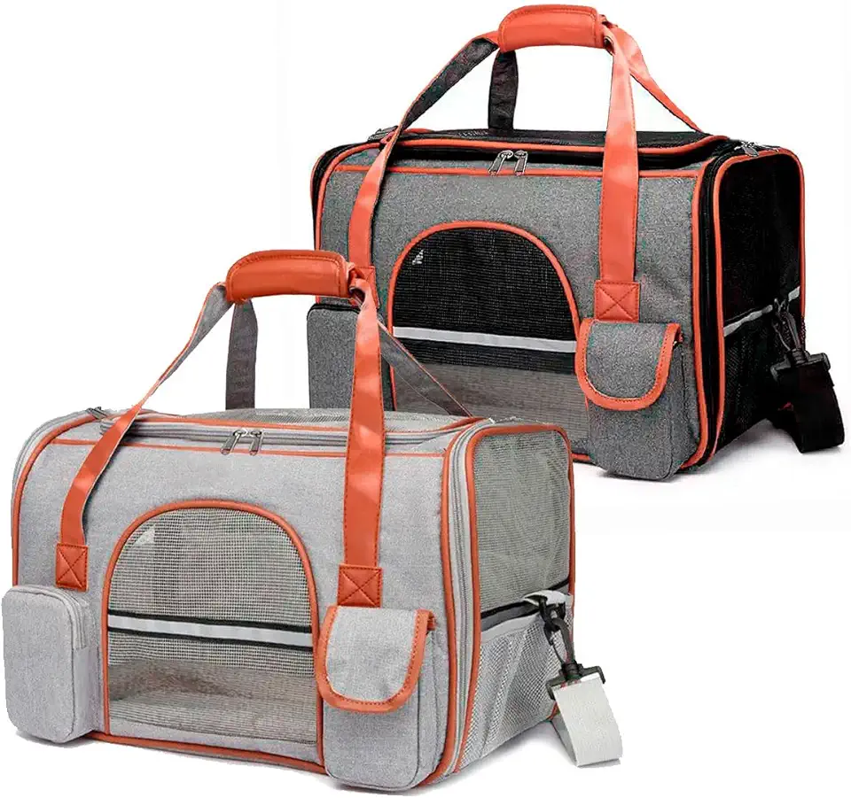 Bolsa Pet Transporte Viagem Mala Avião Luxo Cães E Gatos (preto)