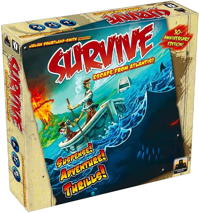 Survive Escape From Atlantis Board Game - Survival Strategy Game, Nautical Adventure Game for Kids & Adults, Ages 8+, 2-4 Players, 45 Minute Playtime, Made by Zygomatic