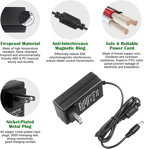 Miniatura 5 de Adaptador de fuente de alimentación de 12V 4A - LeTaoXing AC 100-240V 5060Hz a DC 12V4A 48W cargador 0.217 in x 0.098 in 12V4A para tira de luz LED