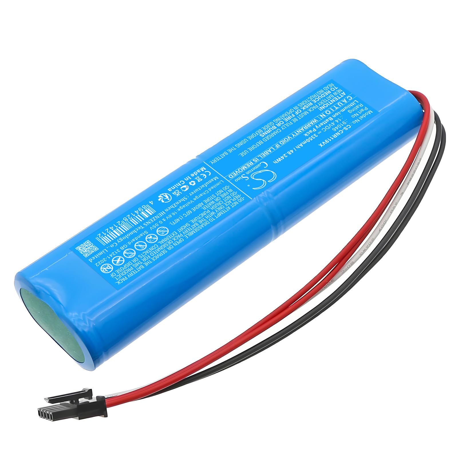 TECHTEK Batería 3350mAh Compatible con [Cecotec] Conga 11090, Conga 11090 Spin Revolution Home&Wash, Rockstar Deepclean, Rockstar Deepclean Essential, MAX sustituye 91046, N160-4S1P