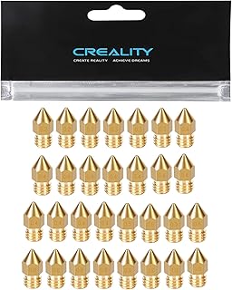 Creality 30-teiliges Barss-Düsen-Set für Ender 3-Serie, 3D-Drucker, 12 Stück 0,4 mm und 3 Stück 0,2 mm, 0,3 mm, 0,5 mm, 0,...