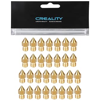 30pcs Barss Nozzle Set for Ender 3 Series 3D Printer 12pcs 0.4mm and 3pcs 0.2mm 0.3mm 0.5mm 0.6mm 0.8mm 1.0mm Nozzles for Ender 3 V2 Ender 5 Plus Ender 6 CR-10 Series