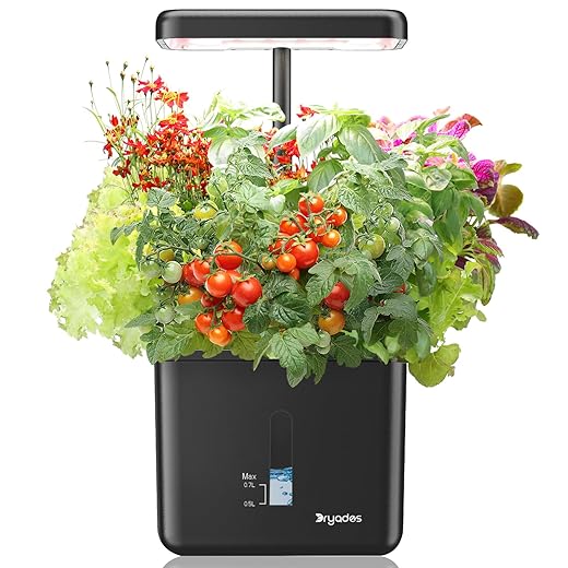 Indoor Garden Growing Systems Self-Watering Plant Pot Smart Gardening System with 17 Watts LED Grow Light Auto Timer Gardening Plant Gifts for Dad Mom Plant Pot for vegetables herbs(No Seeds&Soil)