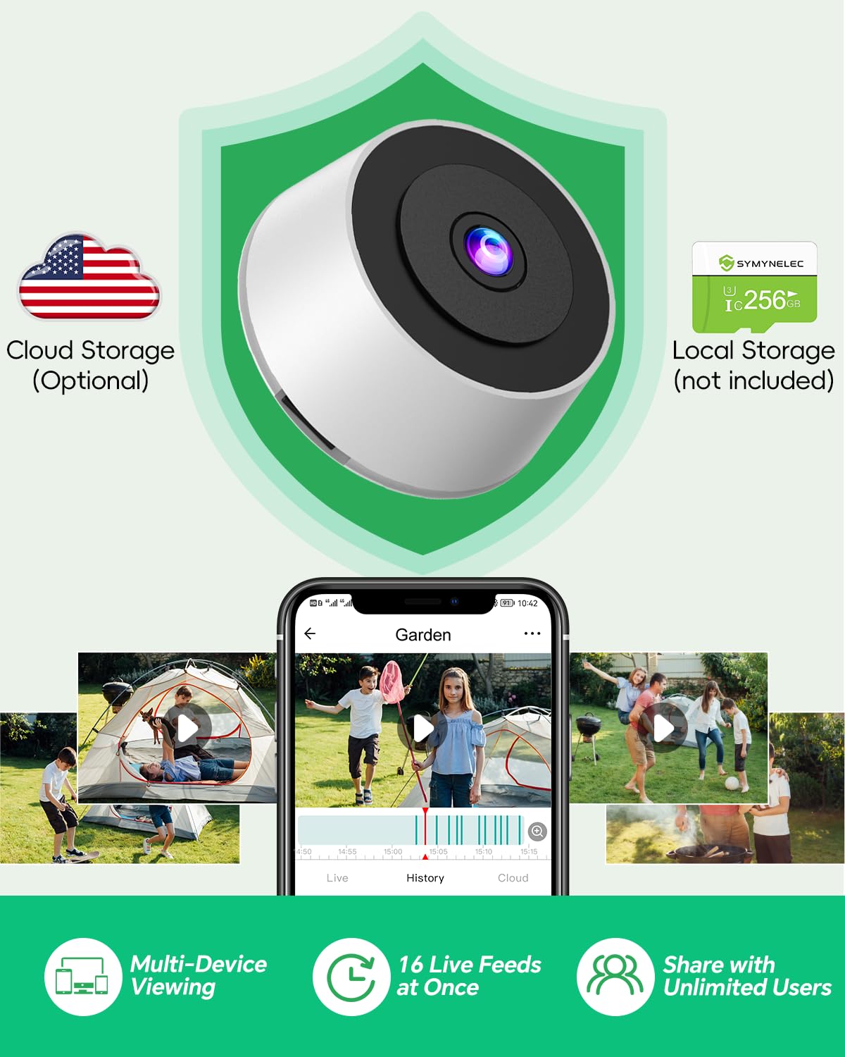 SYMYNELEC 5G&2.4G Window Cameras for Home Security: Indoor Camera for Outdoor Monitoring with 2K Full Color Night Vision Motion Person Vehicle Detection Easy Installation (Upgraded with Tilt Mount) — view 8