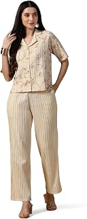 Fashion Dream Women's Cotton Blend Solid Embroidered Co-Ord Set Price In India