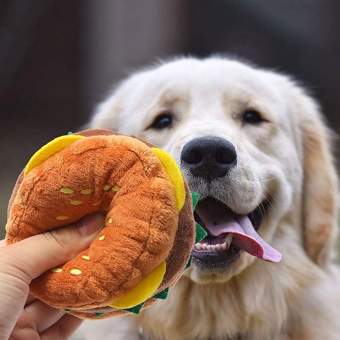 Juguete Chirriador para Perros en Forma de Hamburguesa miniatura 7