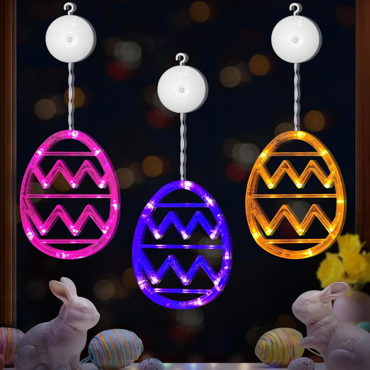 Halloween Window Lights Battery Operated 3 Pack Easter