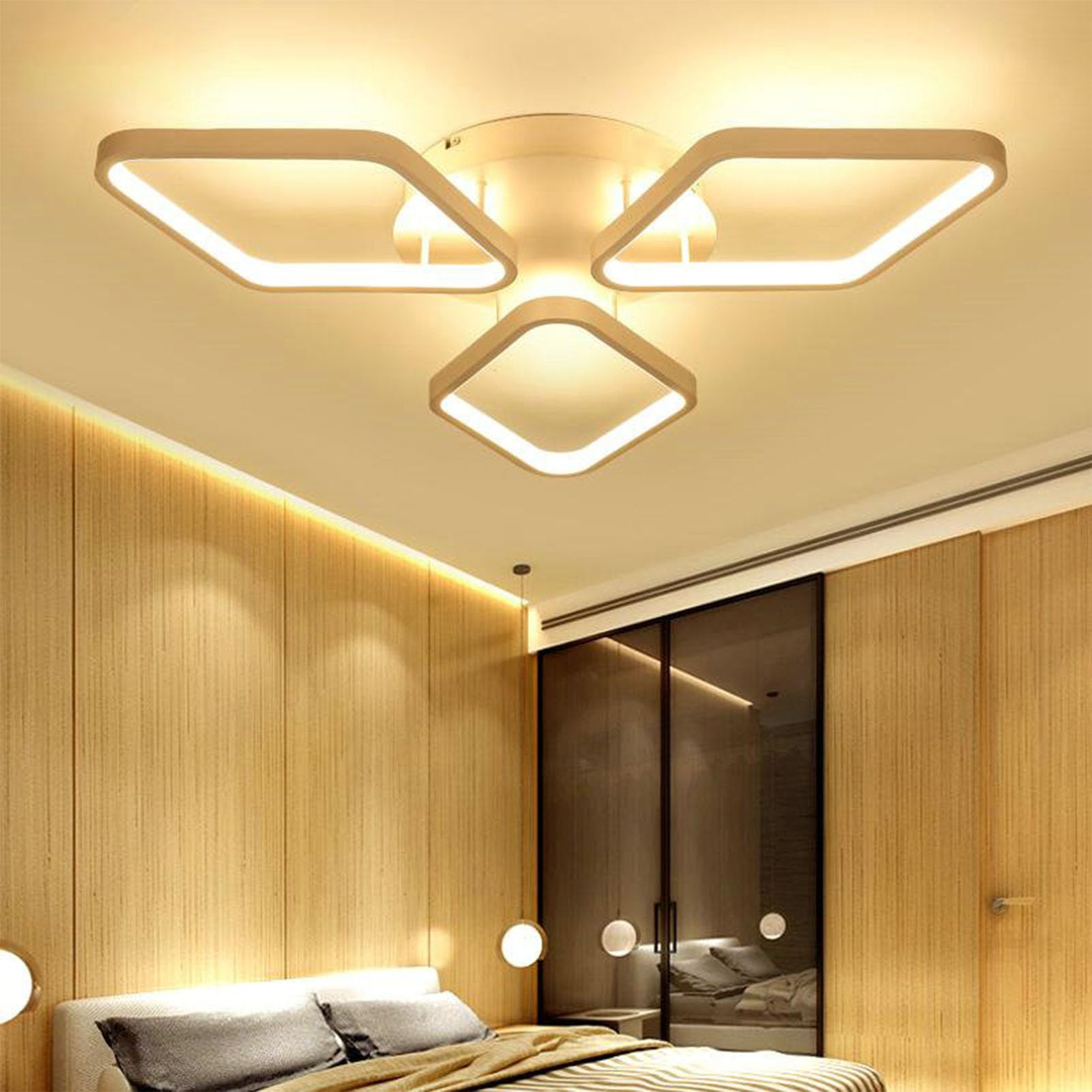 Plafonnier à intensité variable LED avec télécommande salon - 8