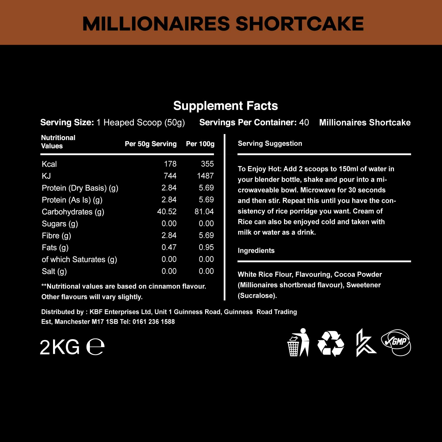 Cream of Rice, Millionaires Shortcake - 2000g