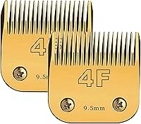 Vista 1 de 2 piezas #4FC Clipper Blade aseo de perros compatibles con Andis Clippers acero infundido de carbono desmontable acero al carbono borde afilado