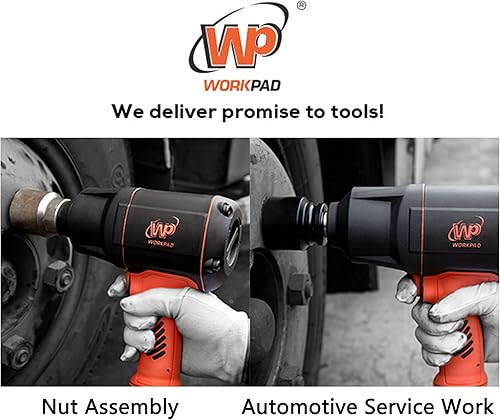 Miniatura 3 de WORKPAD - Llave de impacto neumática compuesta de 3/4 pulgadas con martillos gemelos, herramientas neumáticas