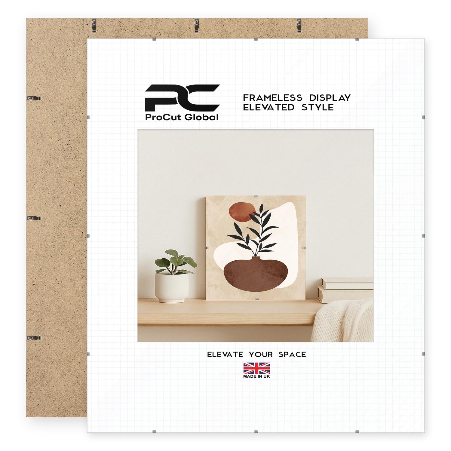 Procut Global 70x60cm Frameless Clip Picture Frames For Photos — image 1