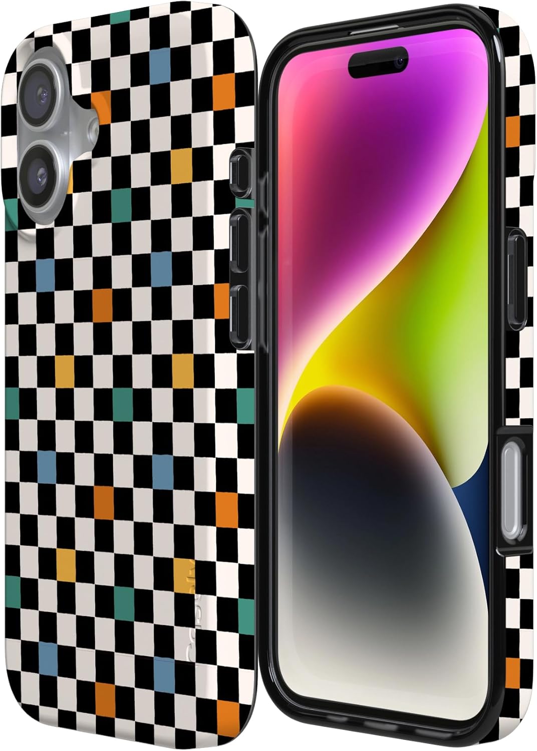 Casely iPhone 17 Case | Old Skool | Retro Checkerboard | Compatible with MagSafe | Classic Ultra Slim Design